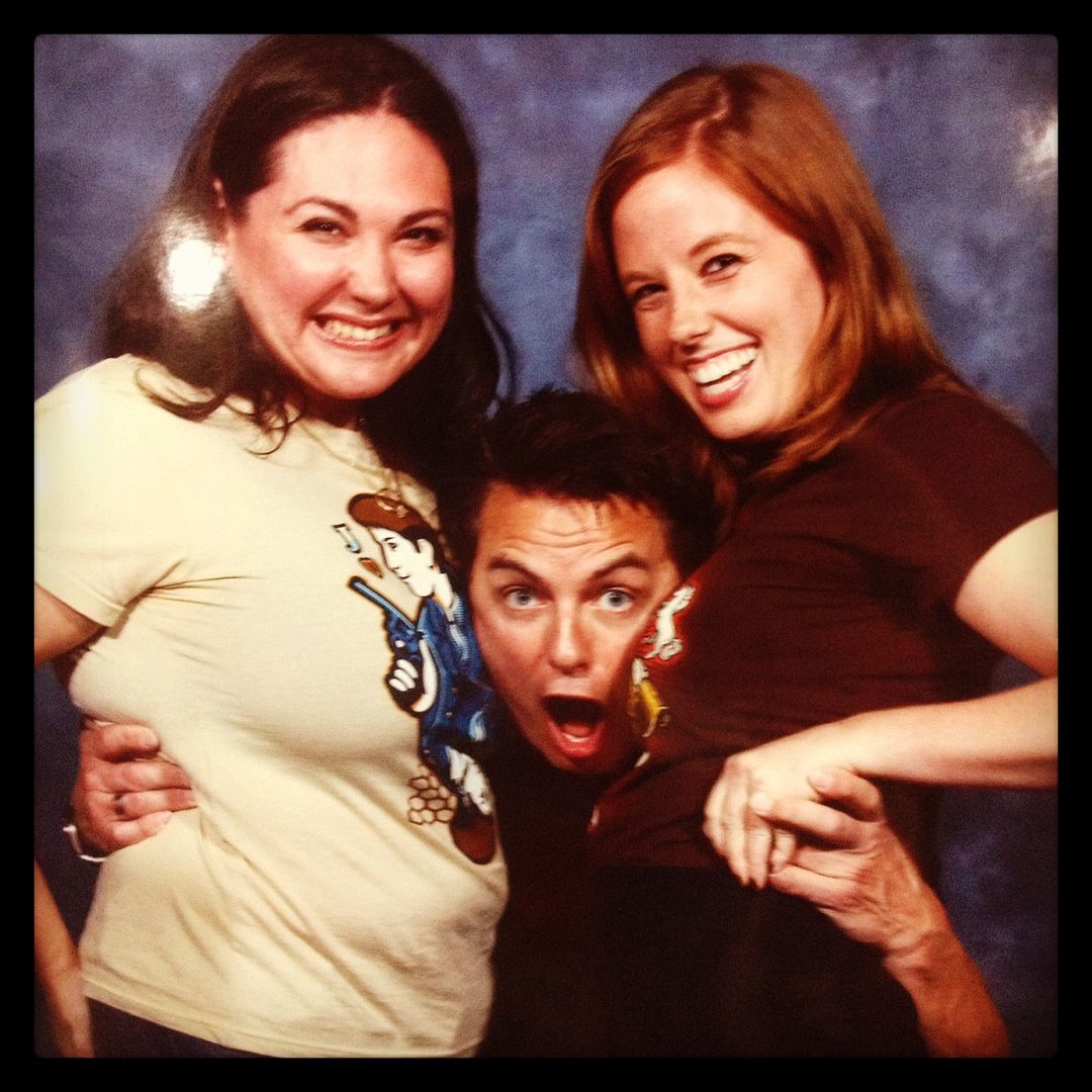 Sage and Kim with John Barrowman