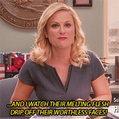 Melting faces Leslie Knope