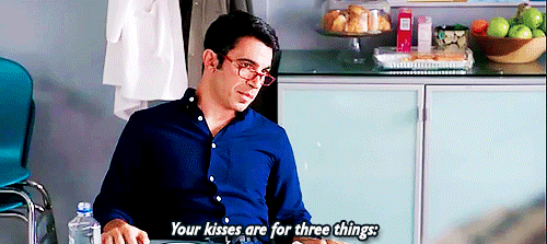 Mindy Project Kisses are for three things