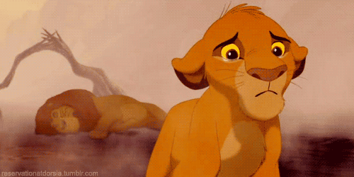 Lion King simba crying