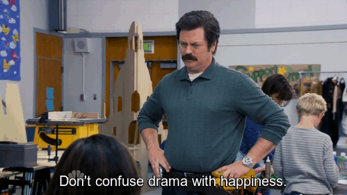 Ron Swanson confuse drama