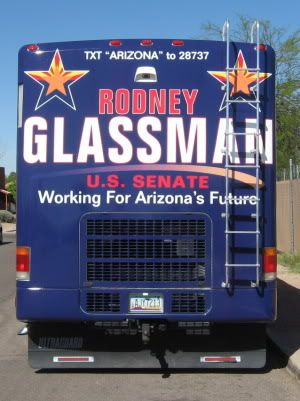 Rodney's Big Blue Bus (rear view)