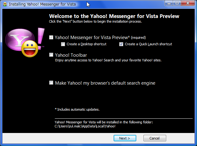 Yahoo Messenger Compatible Windows Vista