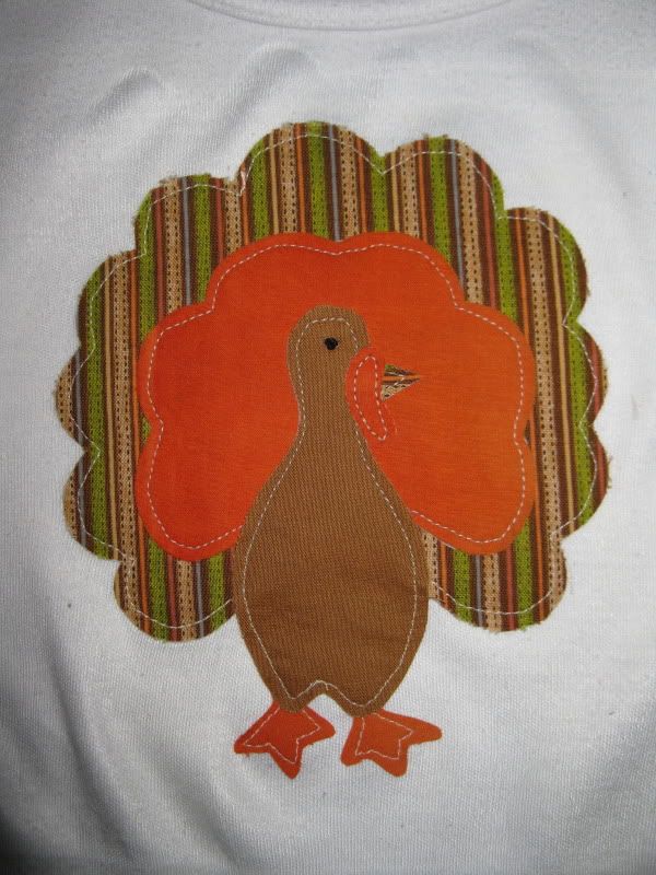 turkey applique shirt