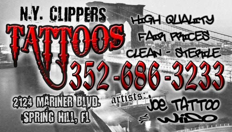 Joe Tattoo NY CLIPPERS TATTOO SHOP GRAND OPENING! TATTOO TATTOO TATTOO