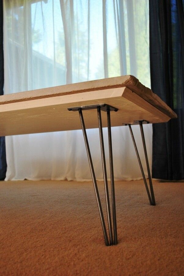 Marble Remnant coffee table with hairpin legs Marble Remnant coffee table with hairpin legs