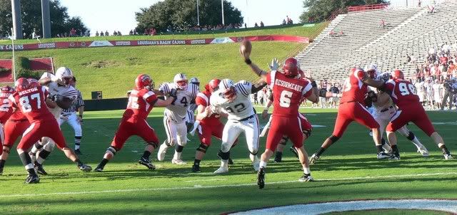 Perturbed Acadian QB Michael Desormeaux 6 ran for 145 yards and 2 TDs 