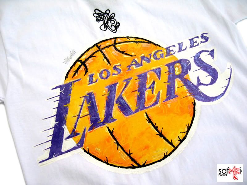 Safari Brand Custom - Hand-painted Lakers shirt