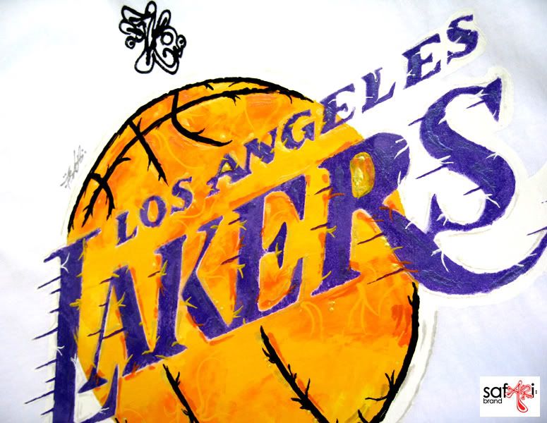 Safari Brand Custom - Hand-painted Lakers shirt