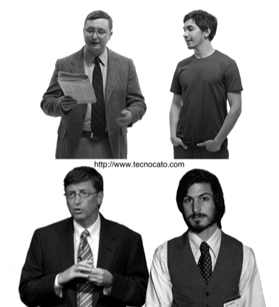 steve jobs and bill gates photo. Bill Gates vs Steve Jobs