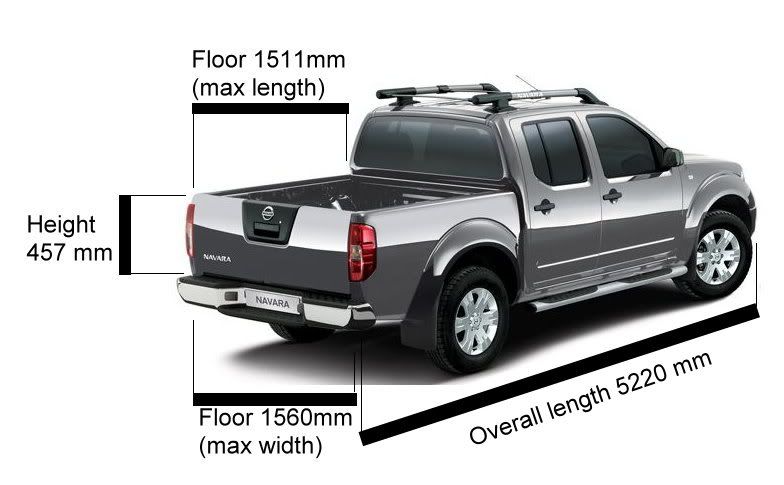 Nissan navara king cab tray dimensions #4