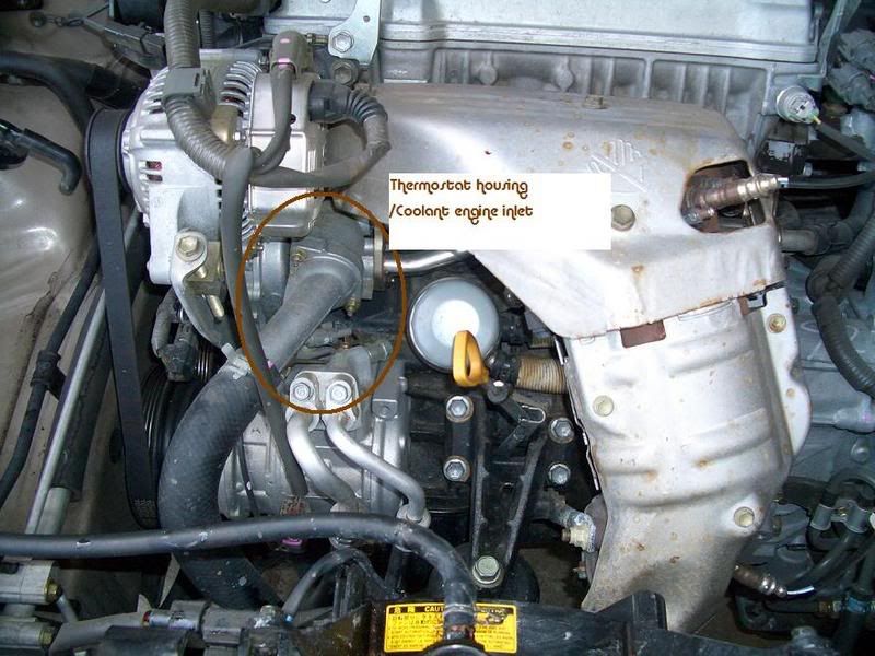 How to change thermostat in 1998 toyota camry