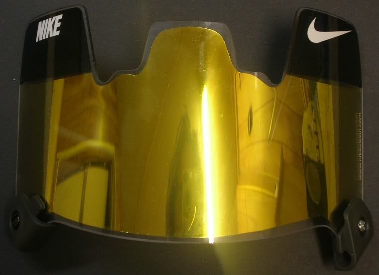 Mirrored GOLD Football Visor INSERT fits Nike Eyeshield eBay