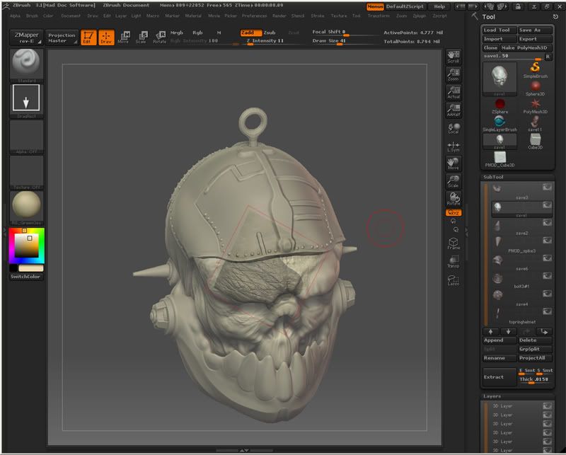 how to stencil zbrush