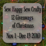 12 giveaway of christmas SewHappySewCrafty