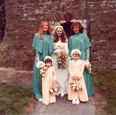 And finally the amazing quirk that was 1970s wedding fashions