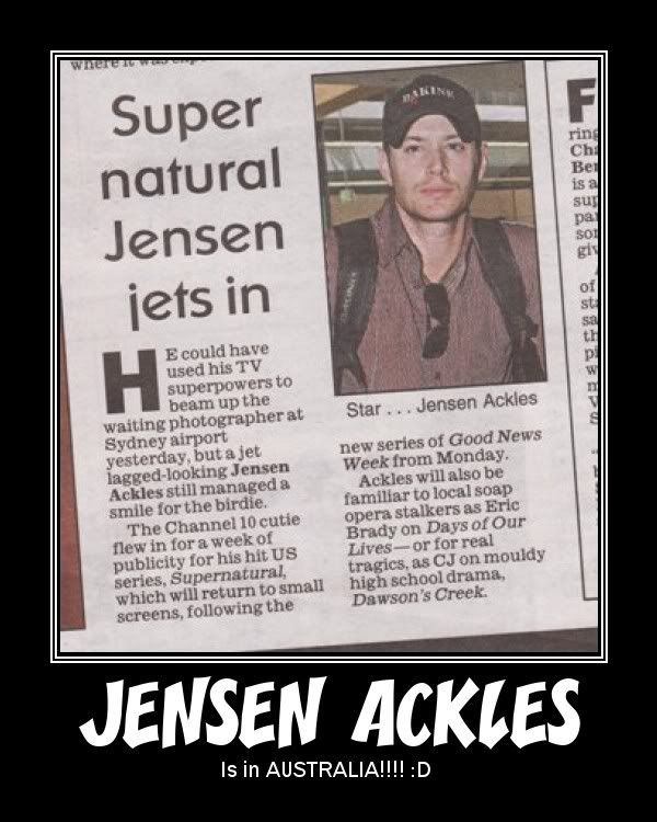 Jensen in Aus motivator