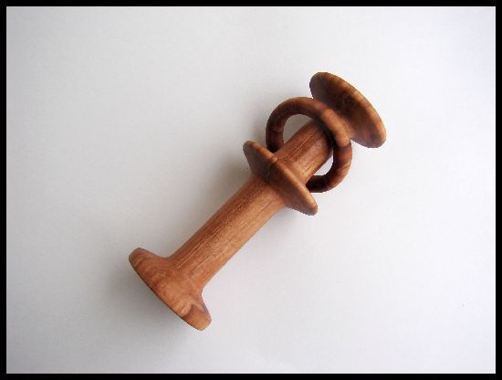 Silver Maple Baby Rattle ~ Handturned