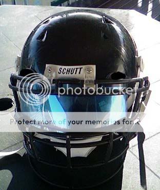 Blue Mirrored Football Visor Insert for Under Armour