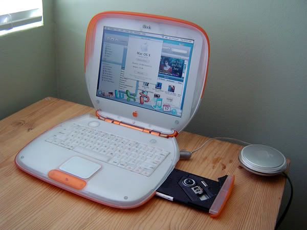 Apple iBook Tangerine Orange Clamshell G3 300 Laptop Notebook WiFi ...