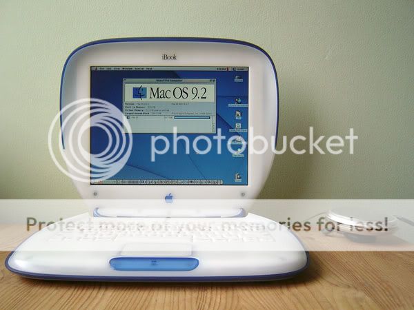 Apple iBook Indigo Clamshell G3 366 MHZ, WiFi, Firewire, Office, Tiger 